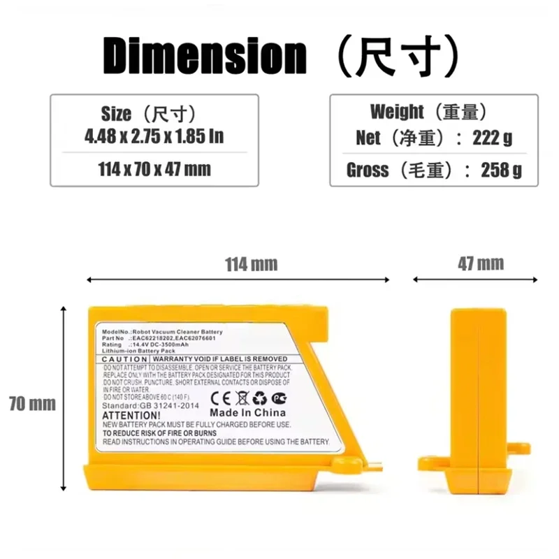 Newly Upgraded Robot Vacuum Cl - 4S Lipo Battery 14.8V 6000Mah ulasan dan harga